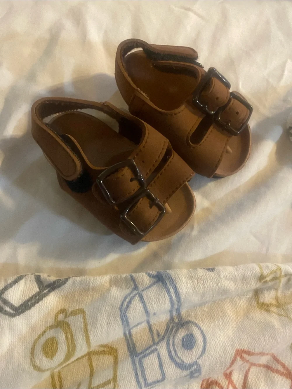 Baby Car & Truck Print Two-Piece Set and Baby Sandals Birkenstock Style